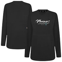 Women's Levelwear Black Seattle Mariners Accolade Beaudry Express Pullover Sweatshirt