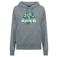 Women's Levelwear Seattle Mariners St. Patrick's Day Adorn Shamrock Pullover Hoodie