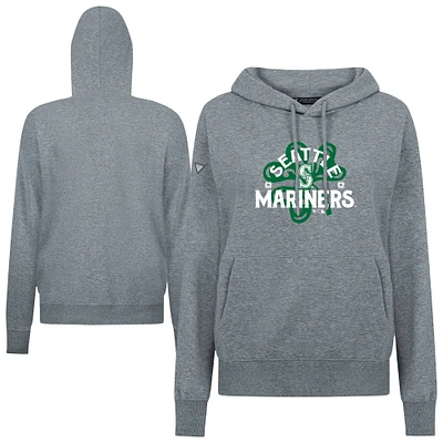 Women's Levelwear Seattle Mariners St. Patrick's Day Adorn Shamrock Pullover Hoodie