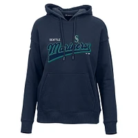 Sweat à capuche bleu marine Seattle Mariners Adorn Retro Team 2.0 pour femme Levelwear