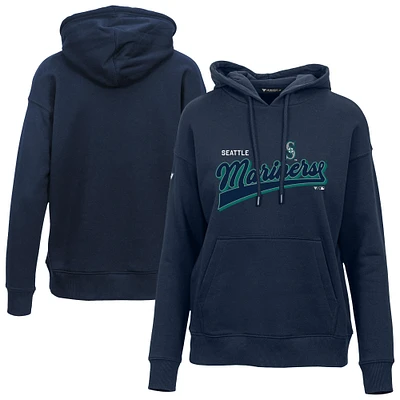 Sweat à capuche bleu marine Seattle Mariners Adorn Retro Team 2.0 pour femme Levelwear