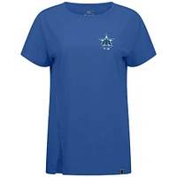 Women's Levelwear Royal Seattle Mariners Cooperstown Collection Influx Core Logo T-Shirt