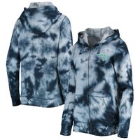 Women's New Era Navy Seattle Mariners Tie-Dye Full-Zip Hoodie