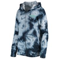 Women's New Era Navy Seattle Mariners Tie-Dye Full-Zip Hoodie