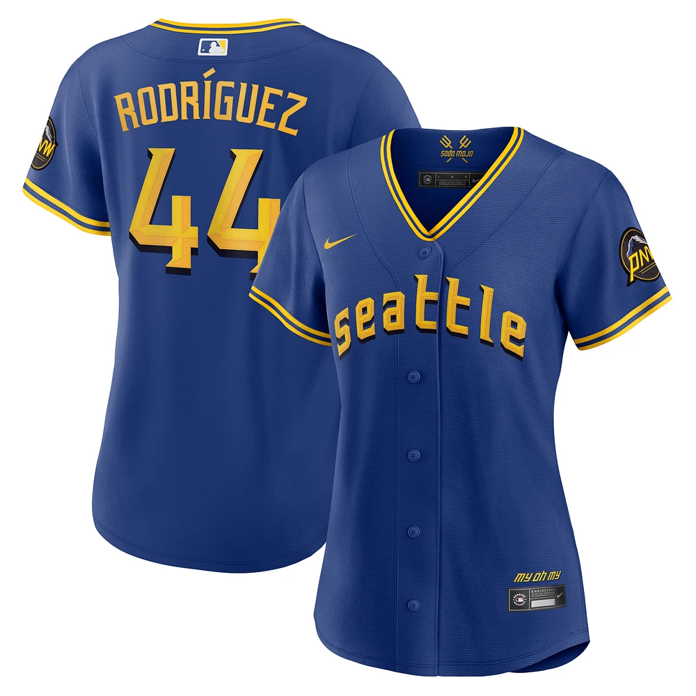 Maillot de joueur réplique Nike Julio Rodríguez Royal Seattle Mariners City Connect pour femme