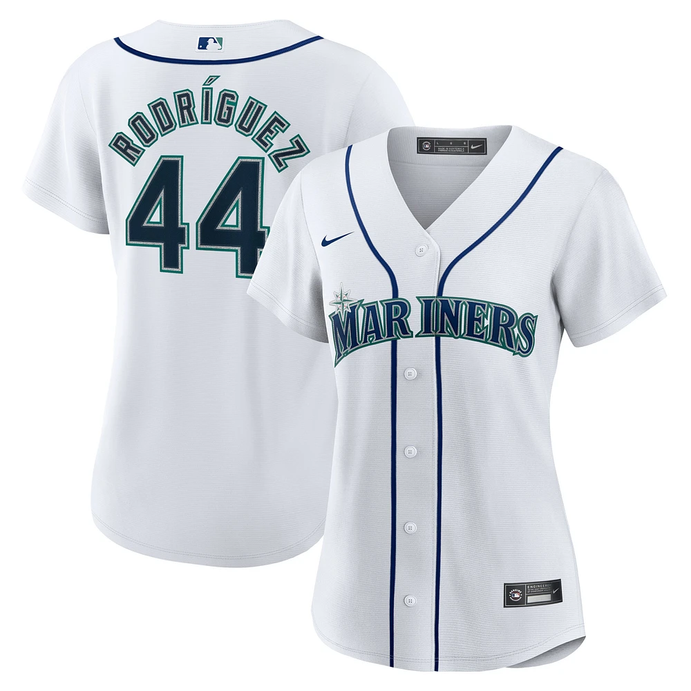 Maillot Nike Julio Rodríguez pour femme, blanc, réplique à domicile des Mariners de Seattle