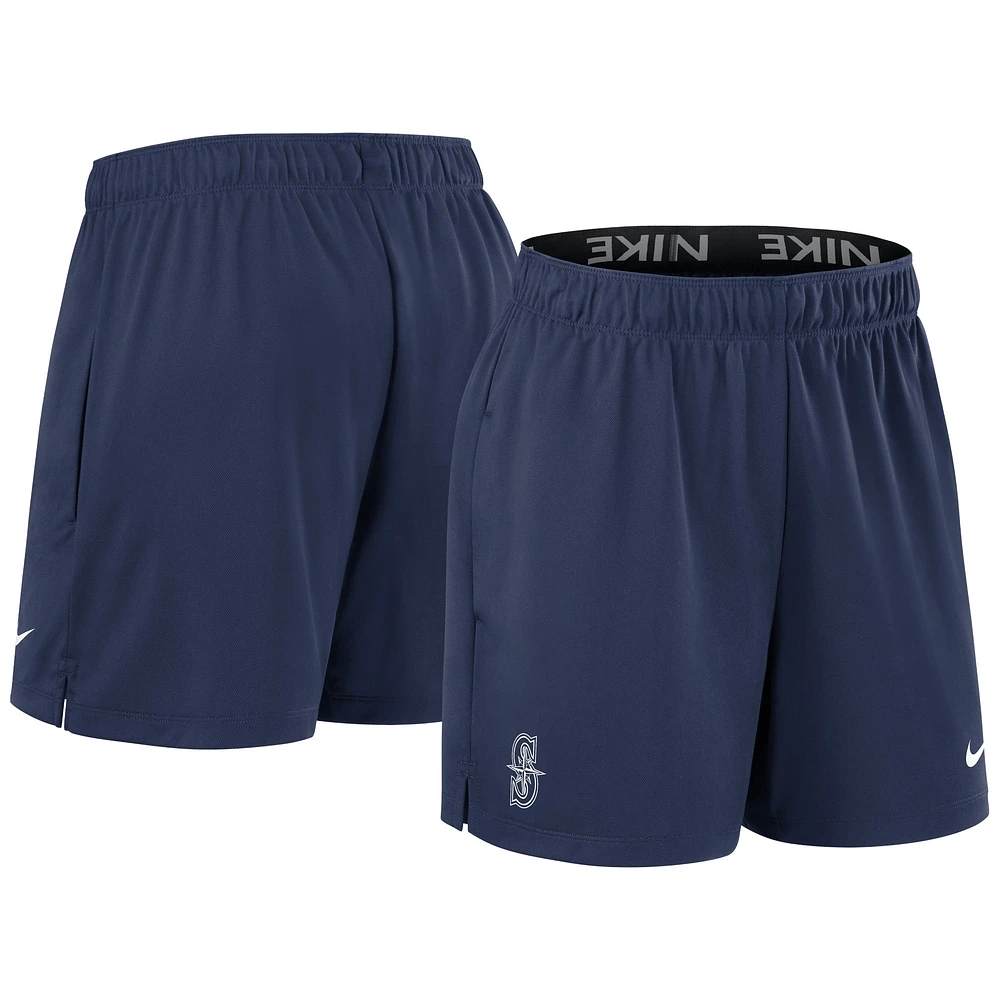 Women's Nike Navy Seattle Mariners Authentic Collection Knit Shorts