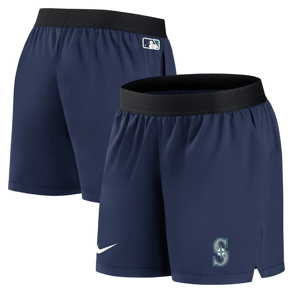 Short Nike Seattle Mariners Authentic Collection Team Performance pour femme - Bleu marine