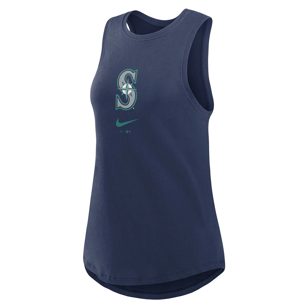 Women's Nike Navy Seattle Mariners Legacy Icon High Neck Fashion Tank Top