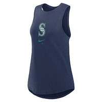 Women's Nike Navy Seattle Mariners Legacy Icon High Neck Performance Tank Top