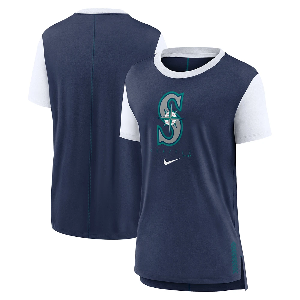 Haut Nike bleu marine Seattle Mariners Local Touch Fashion pour femme