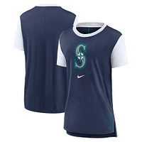 Women's Nike  Navy Seattle Mariners Local Touch Fashion Top