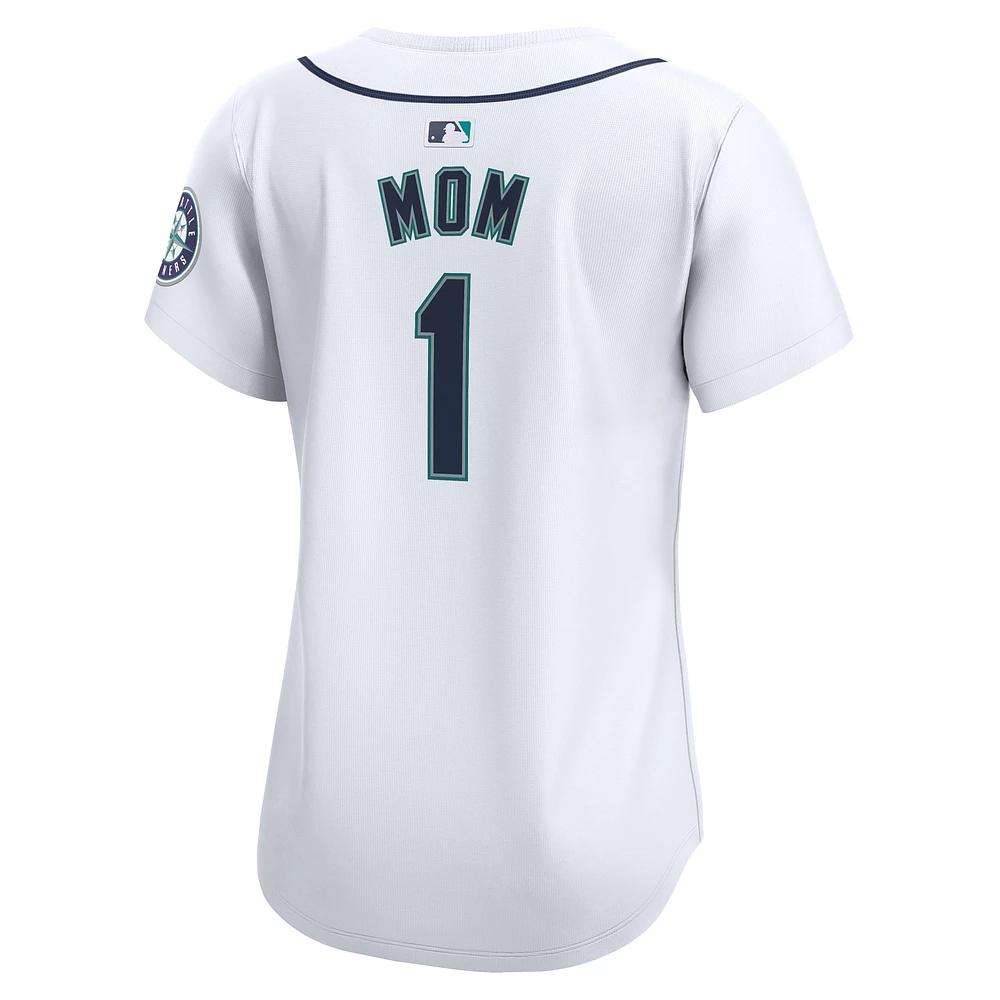 Women's Nike White Seattle Mariners #1 Mom Home Limited Jersey