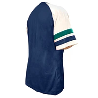 Women's Profile  Navy Seattle Mariners Arched Notch Neck T-Shirt
