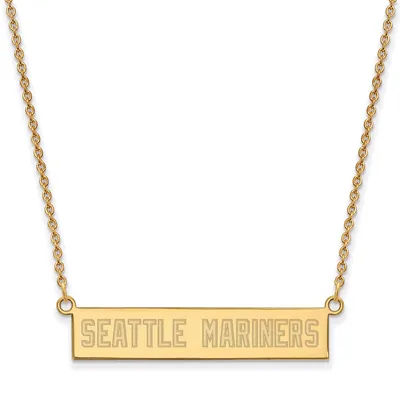 Seattle Mariners Women's Gold-Plated Sterling Silver Small Bar Necklace