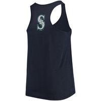 Women's Soft as a Grape Navy Seattle Mariners Plus Swing for the Fences Racerback Tank Top