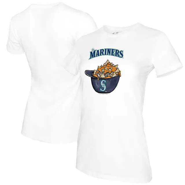 Lids Seattle Mariners Tiny Turnip Women's Logo Mom T-Shirt - Navy