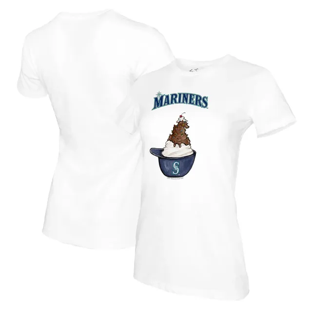 Lids Seattle Mariners Tiny Turnip Infant Nacho Helmet Raglan 3/4 Sleeve T- Shirt - White/Navy