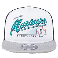 Youth New Era  White Seattle Mariners Retro 9FIFTY Snapback Hat