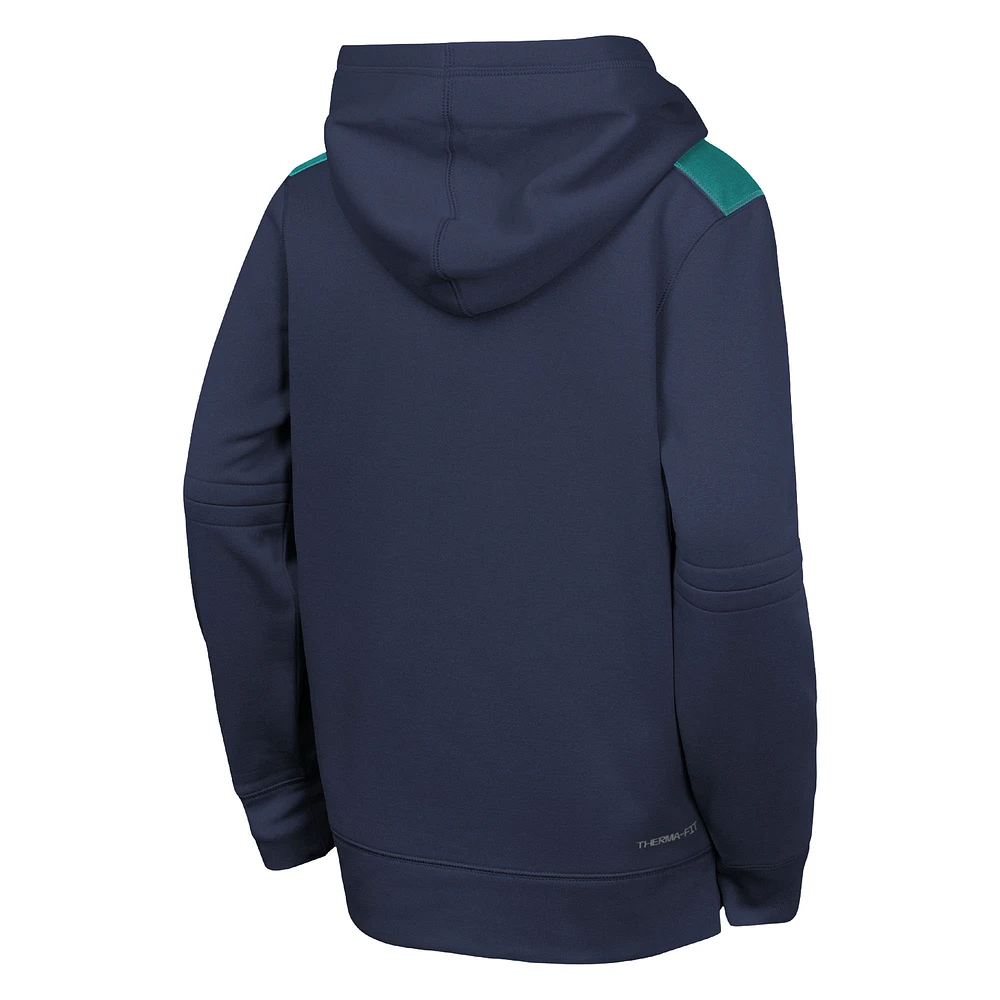 Youth Nike  Navy Seattle Mariners Authentic Collection Performance Pullover Hoodie