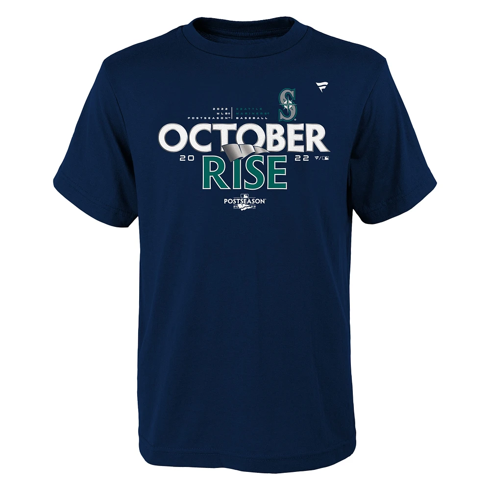 Youth Fanatics Navy Seattle Mariners 2022 Postseason T-Shirt