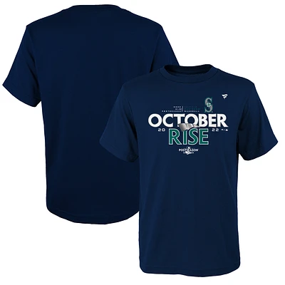 Youth Fanatics Navy Seattle Mariners 2022 Postseason T-Shirt