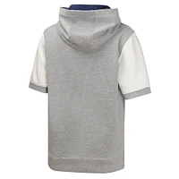 Youth  Heather Gray Seattle Mariners Line Up Short Sleeve Pullover Hoodie