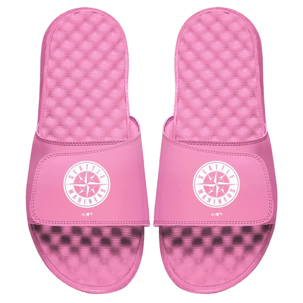 Lids Seattle Mariners ISlide Youth Primary Logo Slide Sandals - Pink