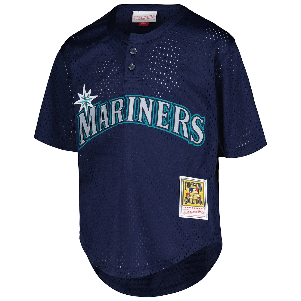 Youth Mitchell & Ness Ken Griffey Jr. Navy Seattle Mariners Cooperstown Collection Mesh Batting Practice Jersey