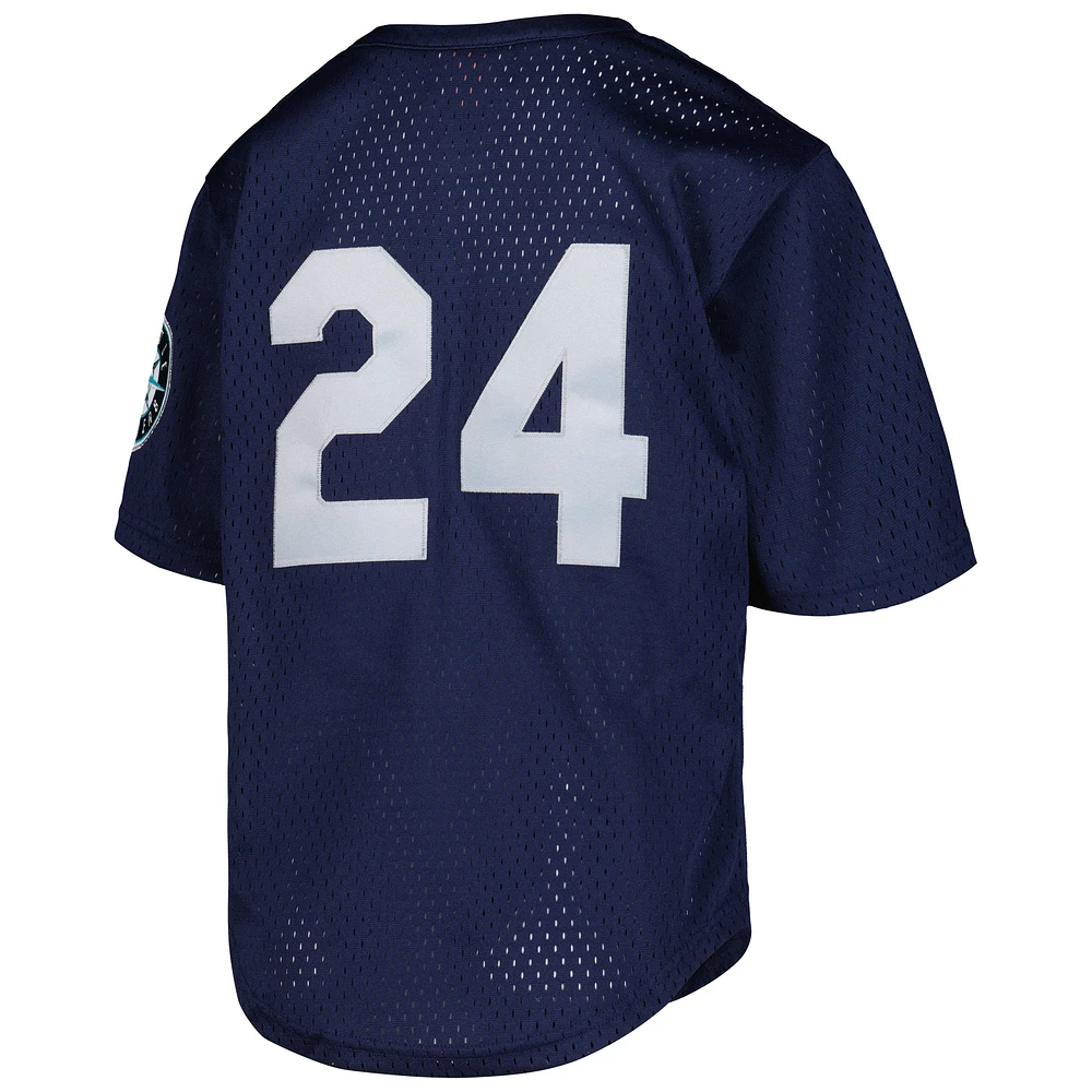 Youth Mitchell & Ness Ken Griffey Jr. Navy Seattle Mariners Cooperstown Collection Mesh Batting Practice Jersey