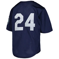 Maillot d'entraînement au bâton en maille pour jeunes Mitchell & Ness Ken Griffey Jr. Navy Seattle Mariners Cooperstown Collection