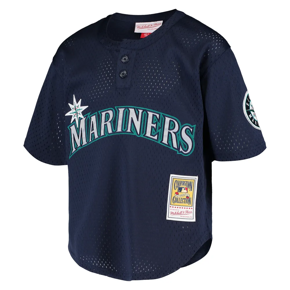 Mitchell & Ness Youth Mitchell & Ness Ken Griffey Jr. Navy Seattle Mariners  Cooperstown Collection Mesh Batting Practice Jersey