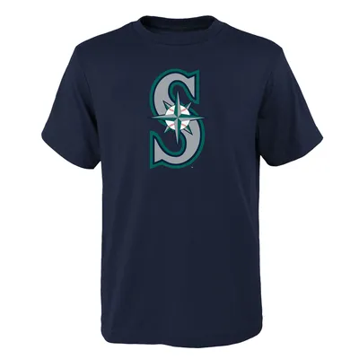 Seattle Mariners Youth Logo Primary Team T-Shirt - Navy