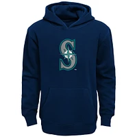 Youth  Navy Seattle Mariners Primary Logo Pullover Hoodie