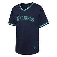 Youth  Navy Seattle Mariners Relief Pitcher V-Neck T-Shirt