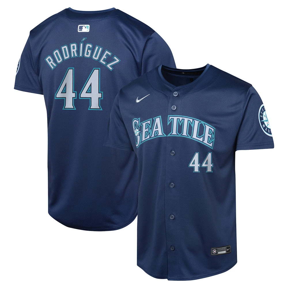 Maillot de joueur Nike Julio Rodríguez pour jeunes, bleu marine, Seattle Mariners Road Limited