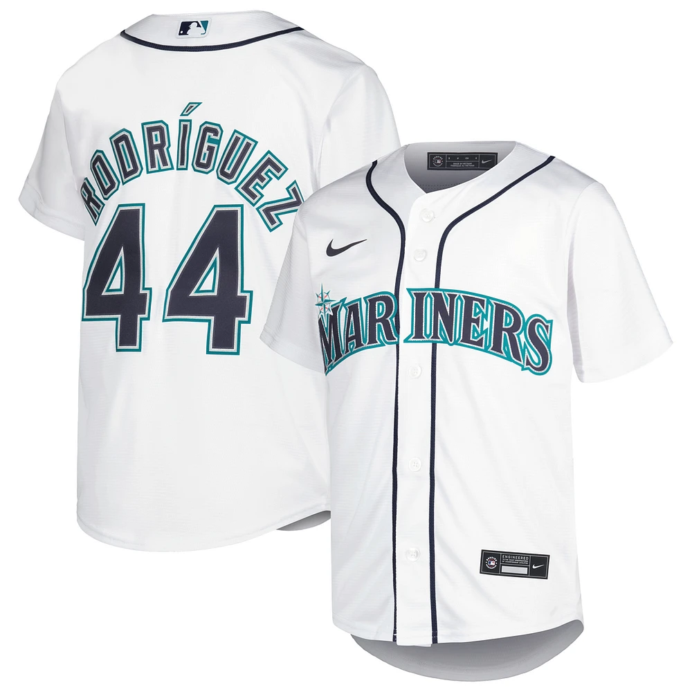 Maillot de joueur réplique à domicile Nike Julio Rodríguez pour jeunes des Seattle Mariners blanc