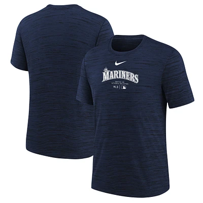 T-shirt Nike bleu marine Seattle Mariners Authentic Collection Practice Performance pour jeune