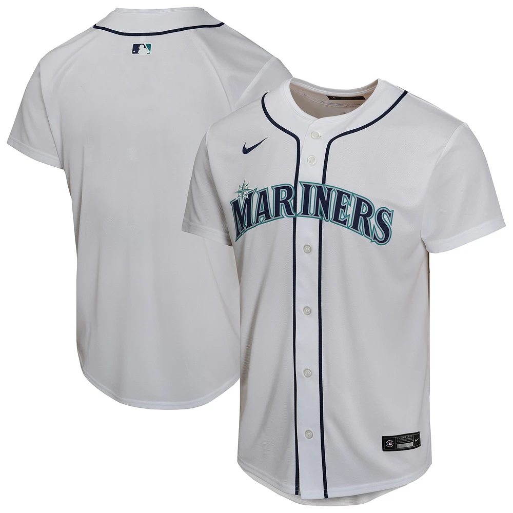 Maillot de match à domicile Nike blanc pour jeunes des Seattle Mariners