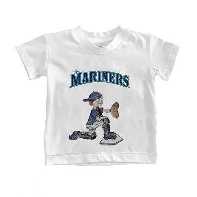 Toddler Tiny Turnip White Seattle Mariners Teddy Boy T-Shirt