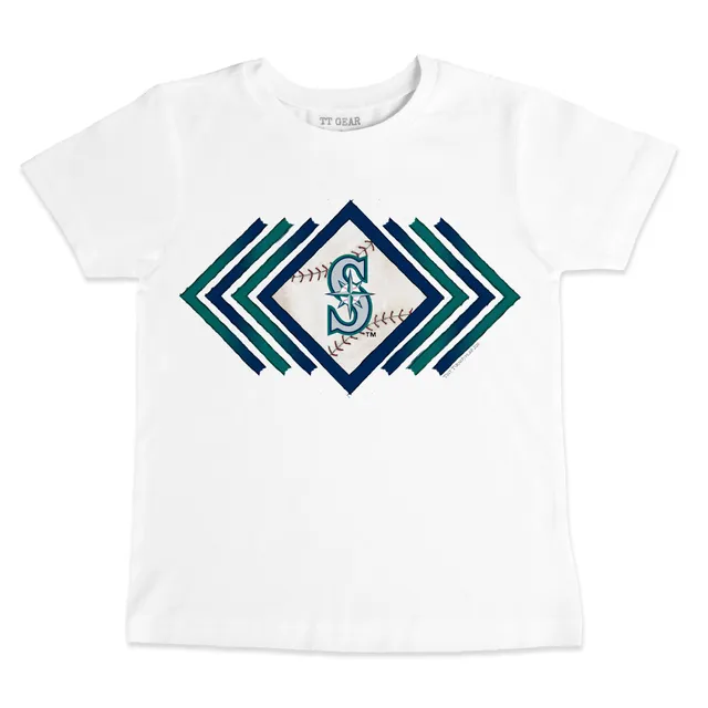 TinyTurnip Seattle Mariners Spring Training 2023 3/4 Navy Blue Sleeve Raglan Youth Medium (8-10)