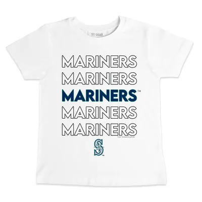 Lids Seattle Mariners Tiny Turnip Youth Stacked Raglan 3/4 Sleeve T-Shirt -  White/Black