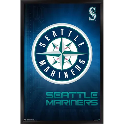 Seattle Mariners 24.25'' x 35.75'' Framed Logo Poster