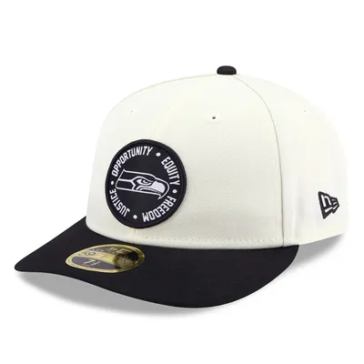 Seattle Seahawks New Era 2022 Inspire Change  59FIFTY Low Profile Fitted Hat - Cream/Black