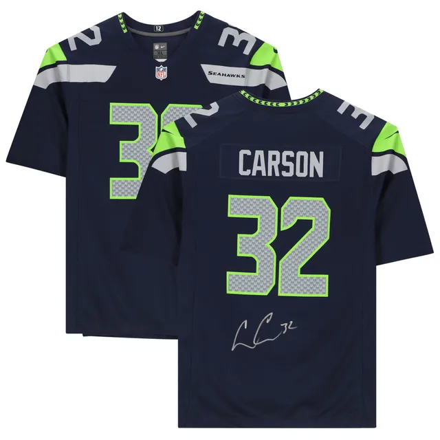 Women's Nike Chris Carson Navy Seattle Seahawks Game Jersey