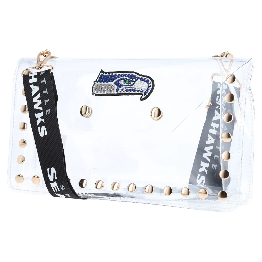 Sac à bandoulière à enveloppe transparente Cuce Seattle Seahawks