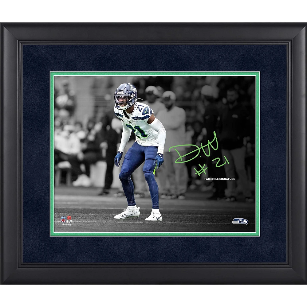 Devon Witherspoon Seattle Seahawks Framed 11" x 14" Spotlight Photograph - Facsimile Signature