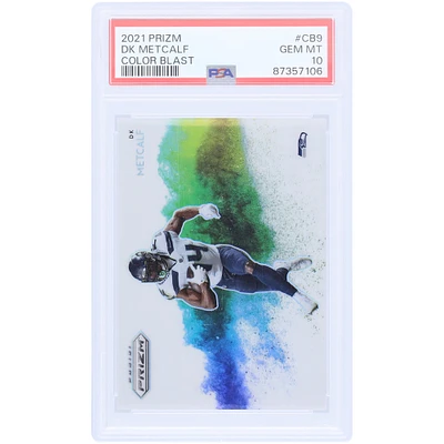 DK Metcalf Seattle Seahawks 2021 Panini Prizm Color Blast #CB-9 PSA Authenticated 10 Card