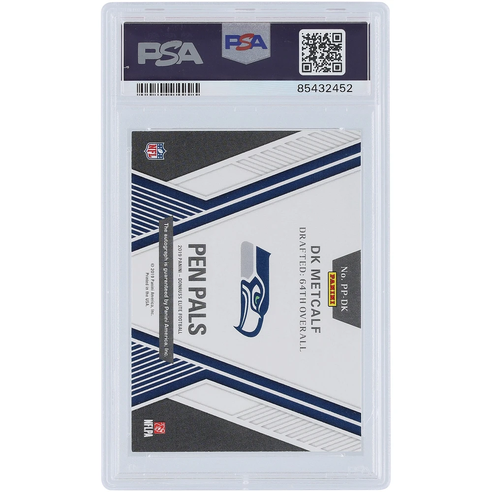 DK Metcalf Seattle Seahawks Autographed 2019 Panini Donruss Elite Pen Pals #PP-DK PSA Authenticated 9 Rookie Card