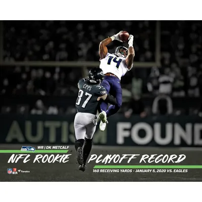 DK Metcalf Seattle Seahawks Fanatics Authentic Unsigned NFL Playoff Record Rookie Receiving Yards Photograph